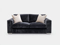 Zweisitzer Sofa aus Cordstoff 185 x 92 x 85 cm - Schwarz - Modernes Design mit breiten Armlehnen