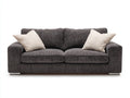 Zweisitzer Sofa aus Strukturstoff 190 x 95 x 88 cm - Dunkelgrau - Modernes Design mit breiten Armlehnen