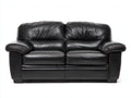 Zweisitzer Sofa 180 x 85 x 80 cm Kunstleder in Schwarz gepolstert modernes Design für Wohnzimmer