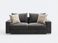 Zweisitzer Sofa 200 x 90 x 85 cm Stoffbezug in Grau gepolstert modernes Design für Wohnzimmer
